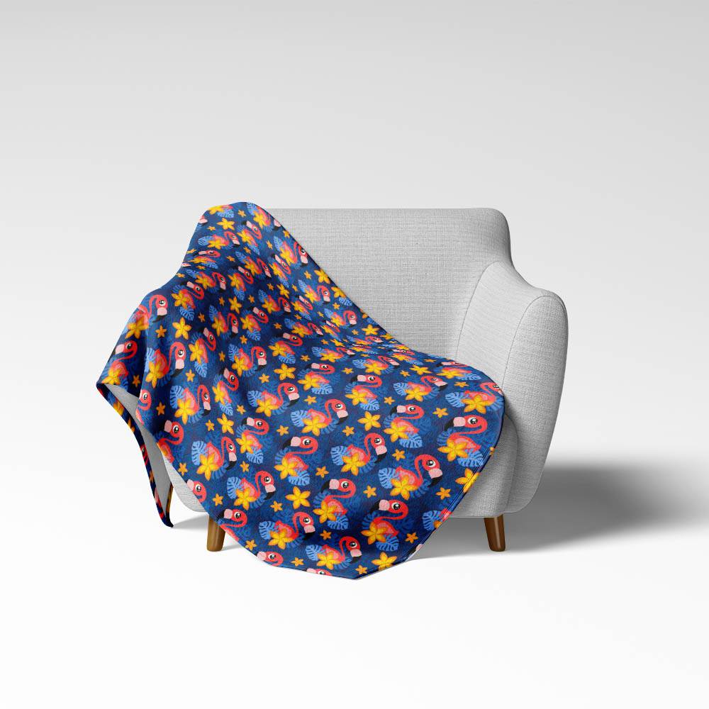 Флисовый плед Shabu Маленький фламинго