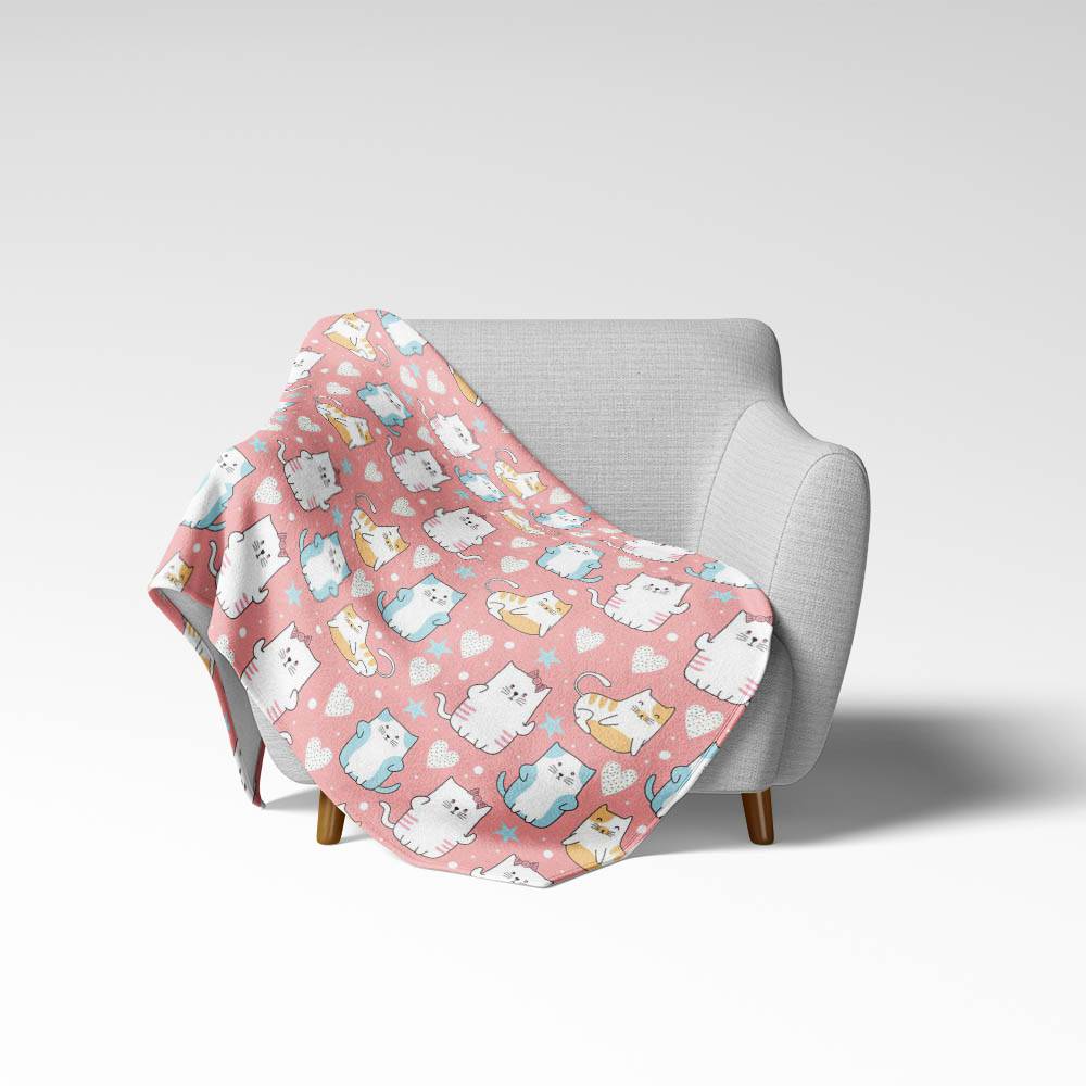 Флисовый плед Shabu Пузатые котики