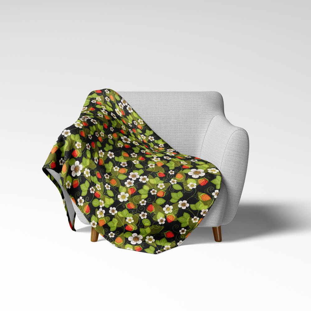 Флисовый плед Shabu Растущая клубника