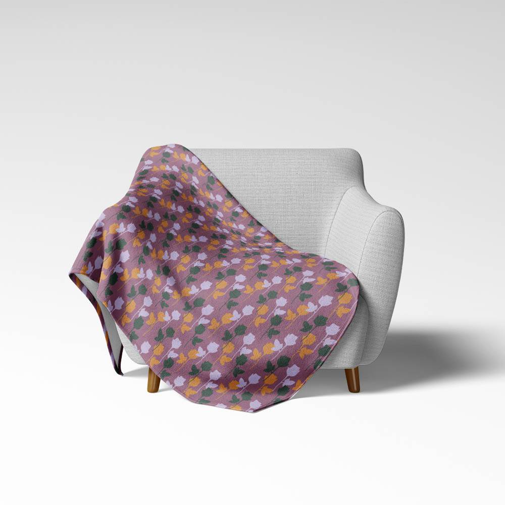 Флисовый плед Shabu Разноцветные розы