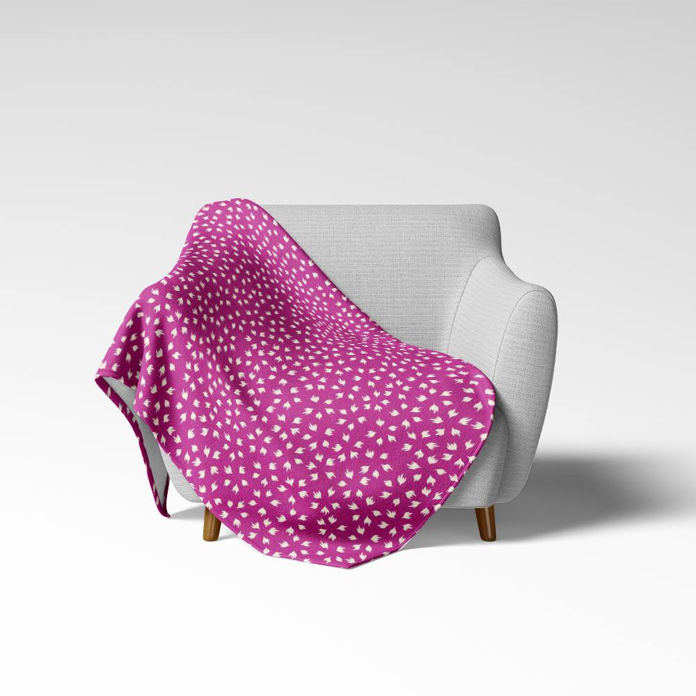 Флисовый плед Shabu Птички в розовом небе